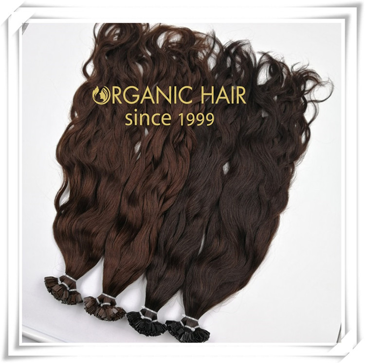 Natural wave V tip hair extension C078