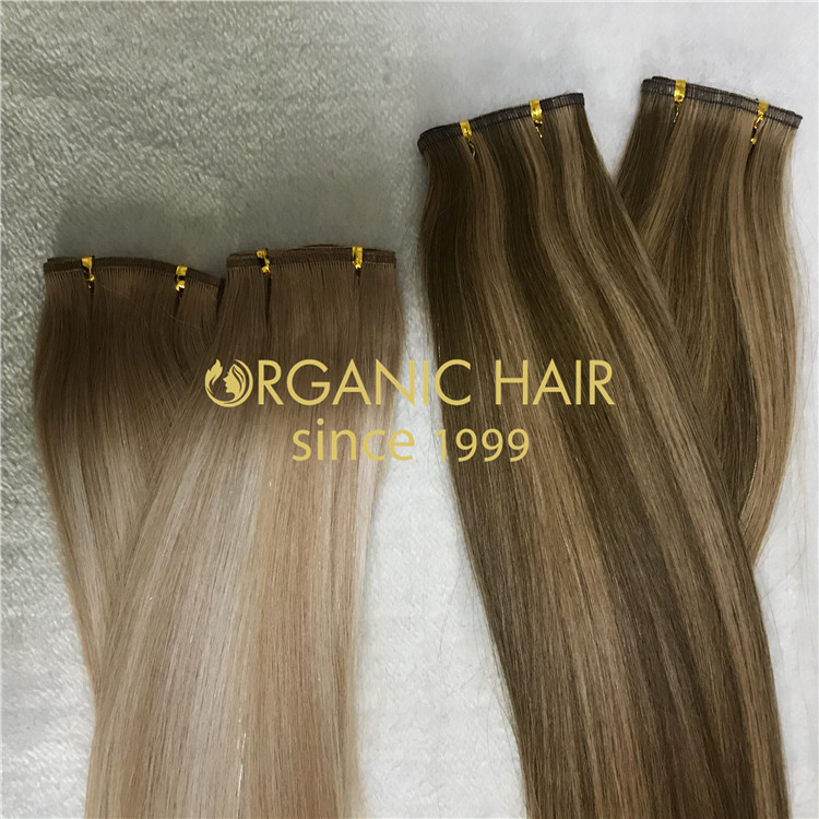 highlighted ombre flat wefts for sale new hair extensions H139