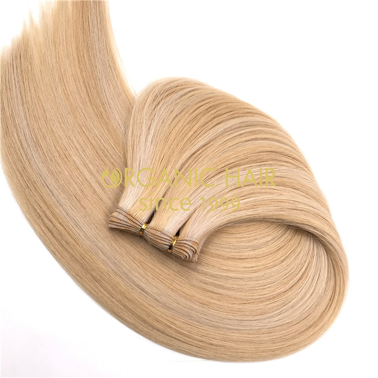 Wholesale customized piano color #16/60 hand tied wefts hair extensions X326