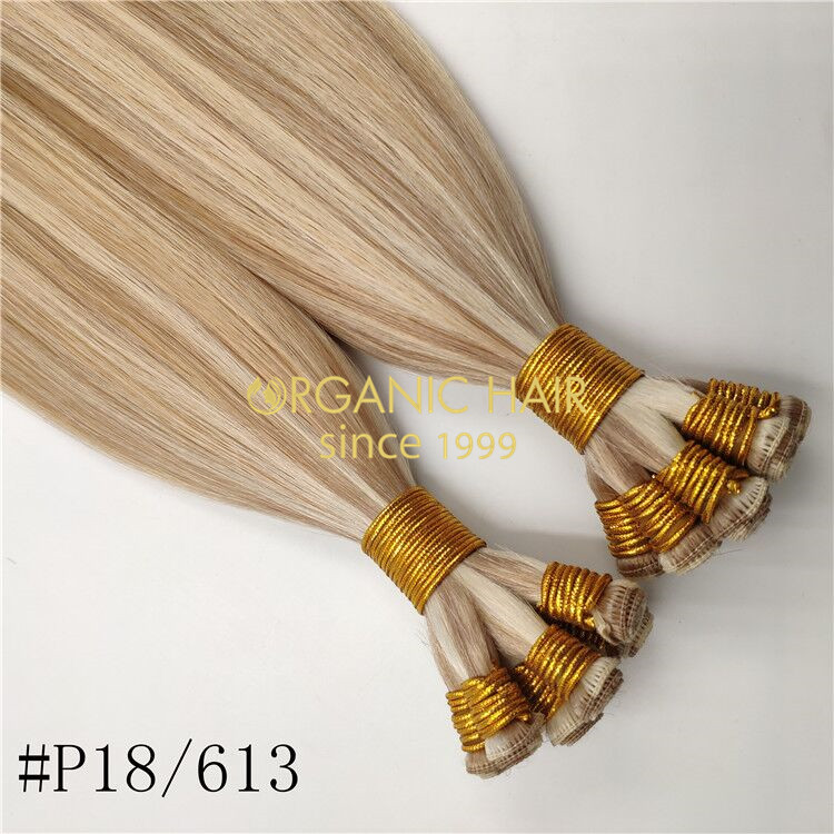 Wholesale human hand tied wefts piano color 18/613 and hot sale X336