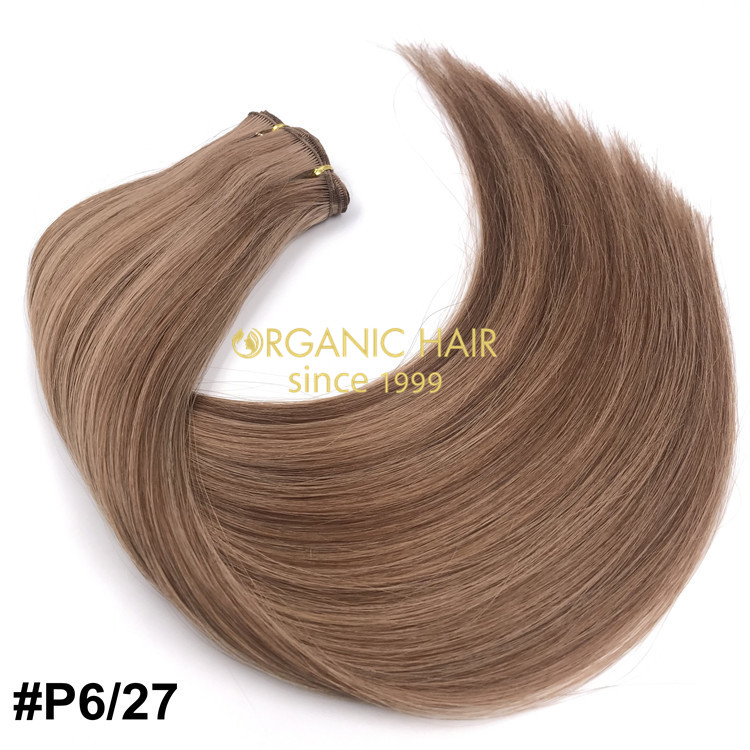 Customized piano color cuticle intact hand tied wefts hot sale X255
