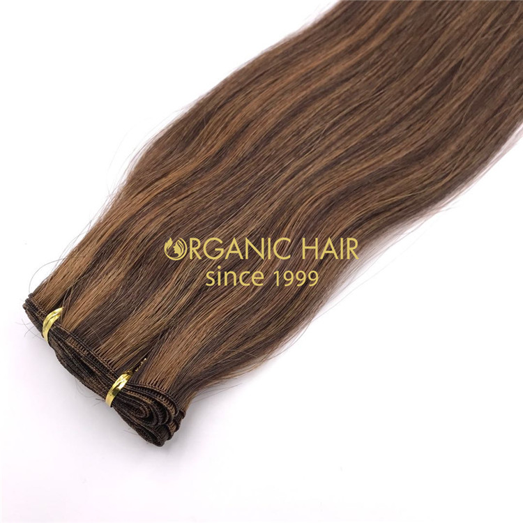 Human piano color #3/6 cuticle intact hand tied wefts X269