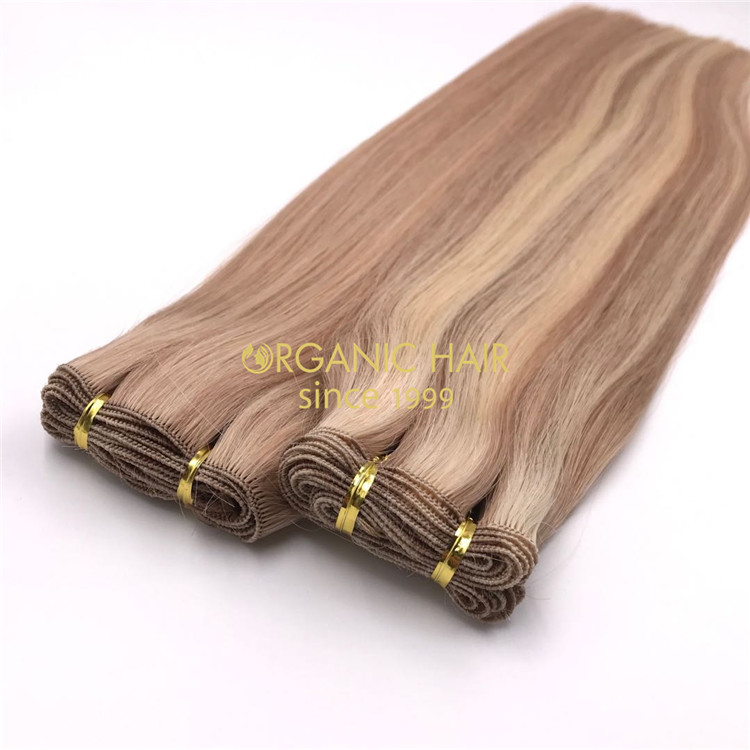 Hot sale and piano color hand tied wefts hair extensions X284