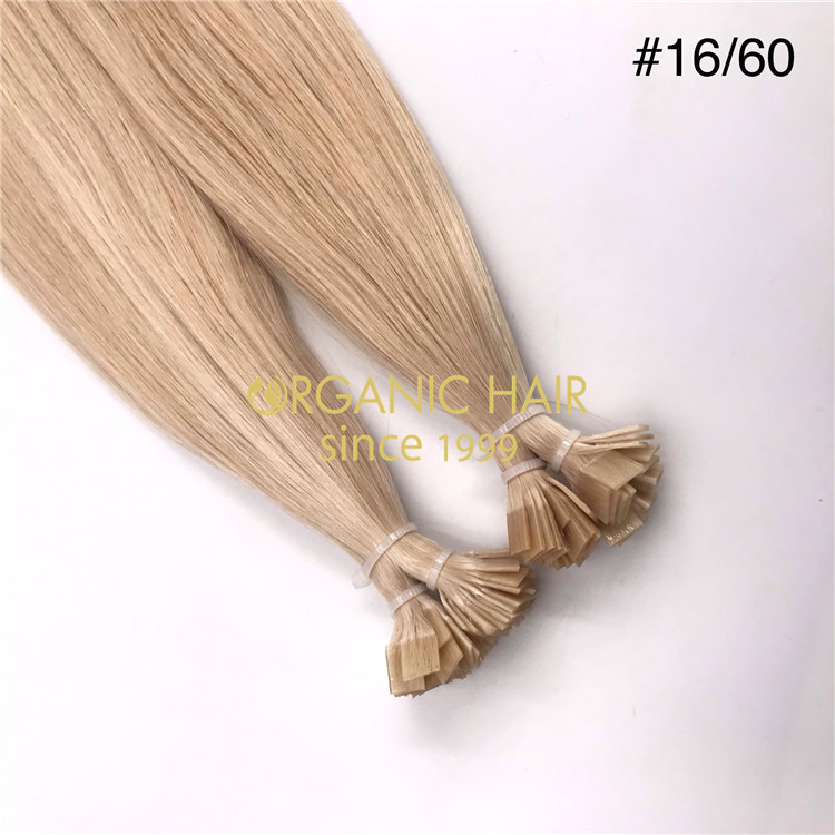 Wholesale human keratin flat tip piano color #16/60 and good reviews X344