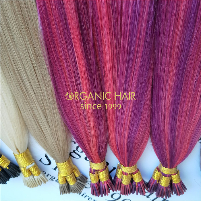 Wholesale human piano color keratin itip hair extensions X322