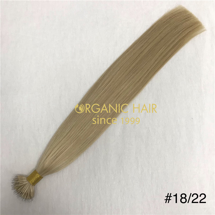 Wholesale human remy keratin nano ring piano color X371