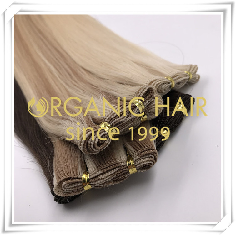 Human full cuticle popular hand tied weft CNY034