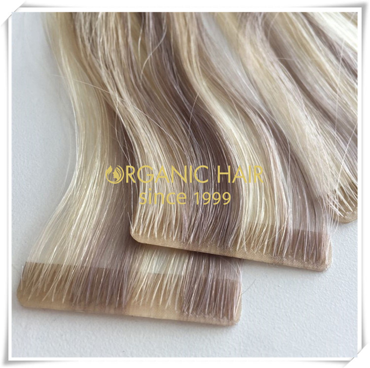 Realistic popular PU skin weft hair extensions CNY036
