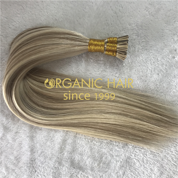 Cuticle intact virgin human hair Itip wholesale V05