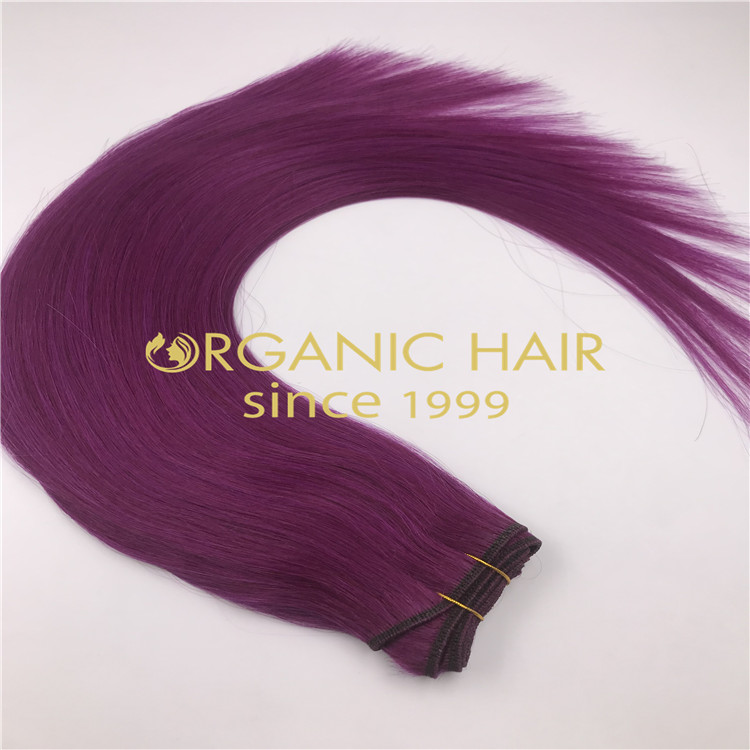   Premium purple hair weft extensions H264