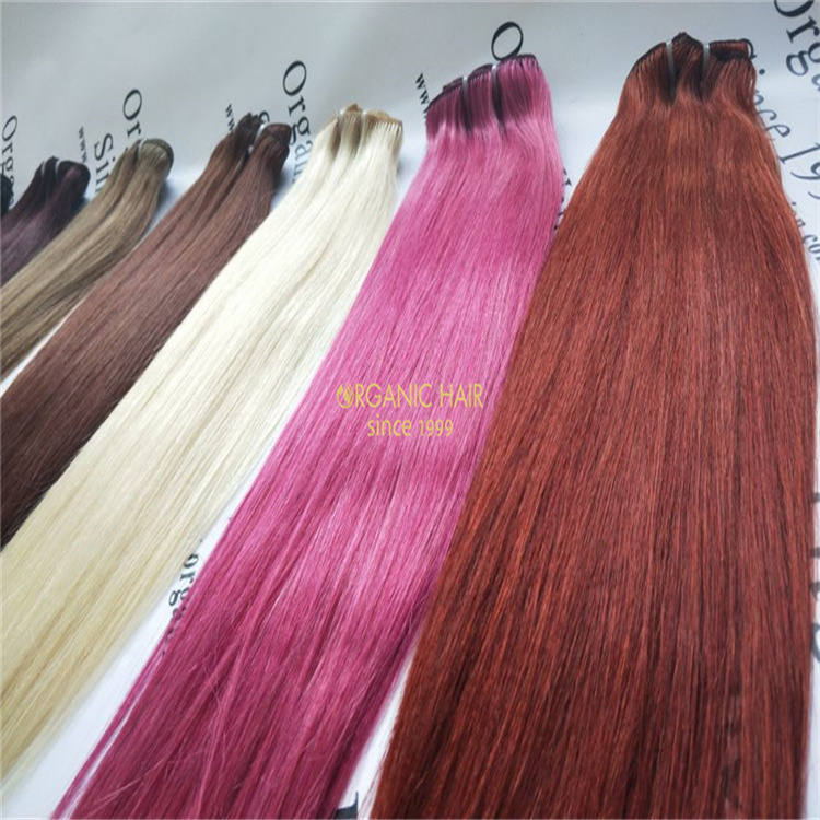 Easy applying remy human hair clip in extensions V72