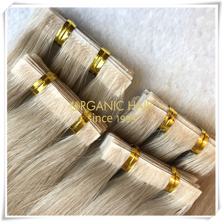 Realistic popular PU skin weft hair extensions CNY036