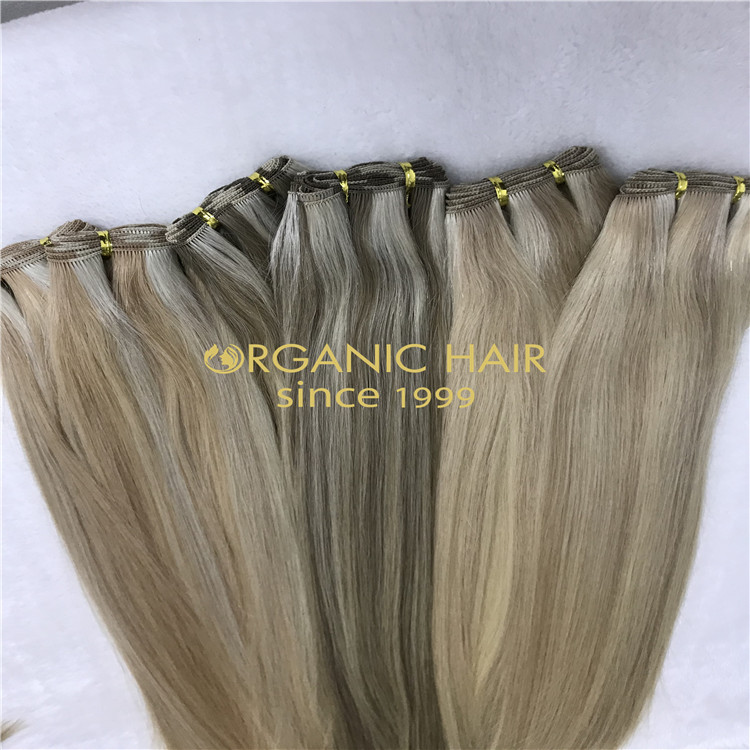 Cuticle intact hand-tied extensions wholesale H327