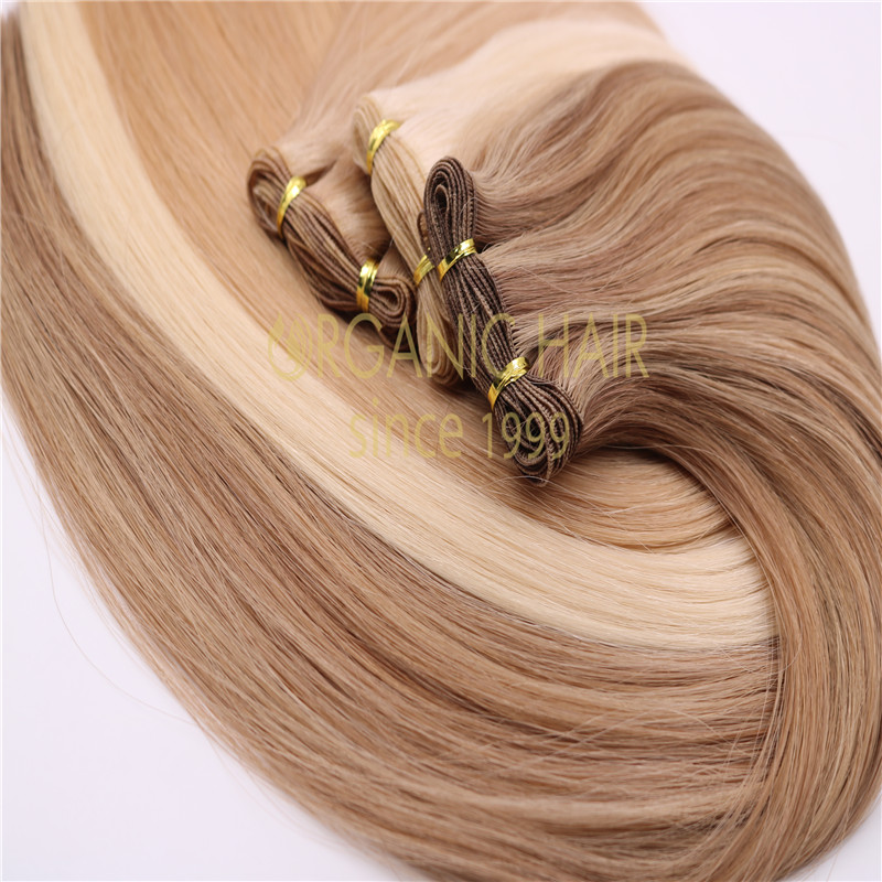 Different color human handtied weft wholesale J09