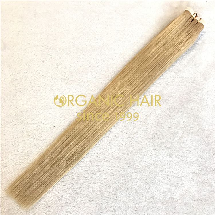 Best remy human PU skin weft hair extension vendor V48