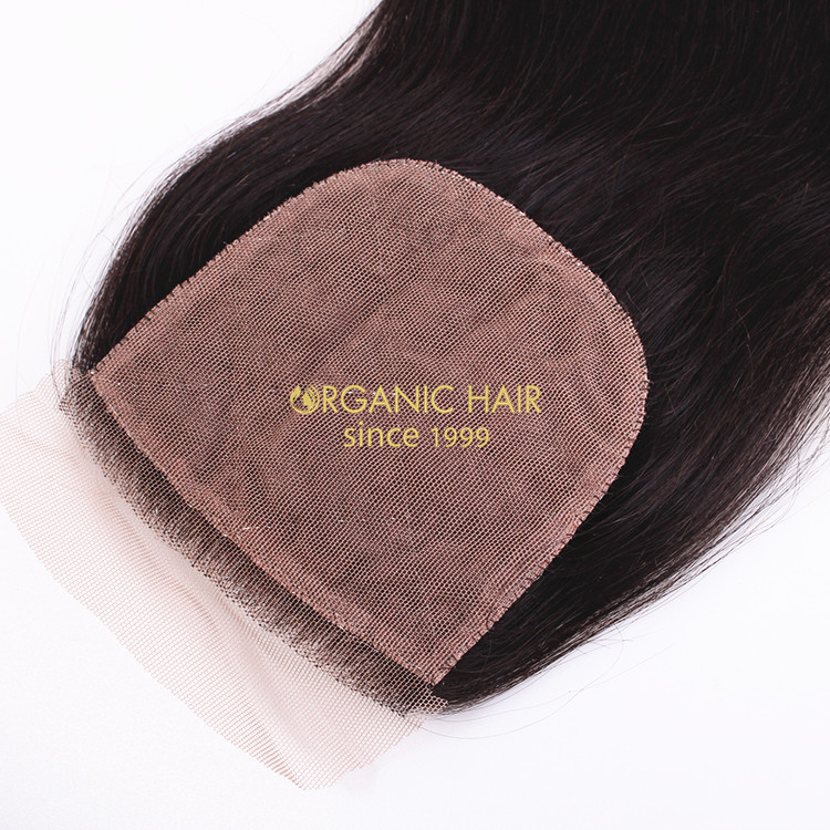 Unprocessed one piece hair extensions silk base closure