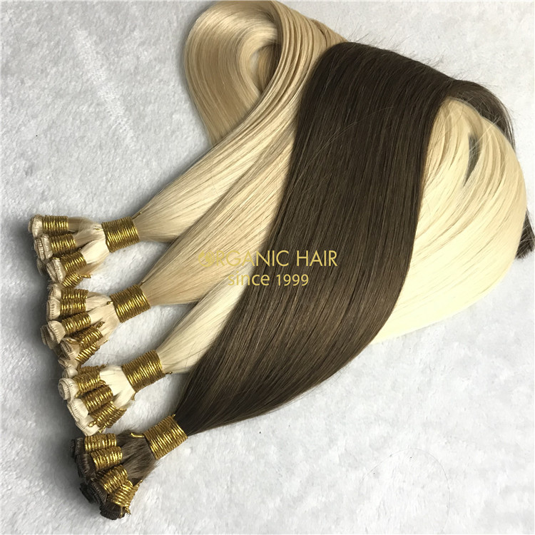 Wholesale high quality hand tied weft  extensions-M2