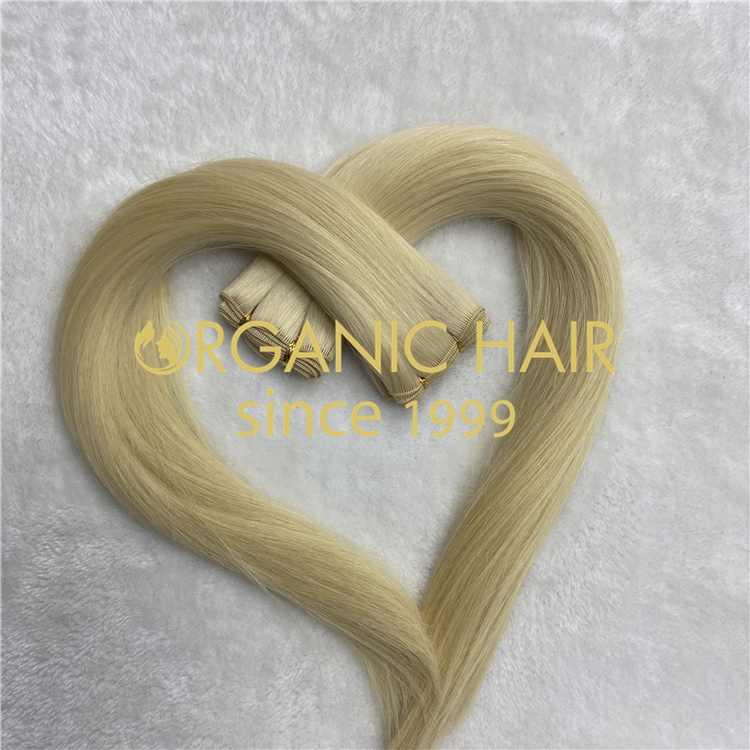  High quality Hand tied weft extensions -M1