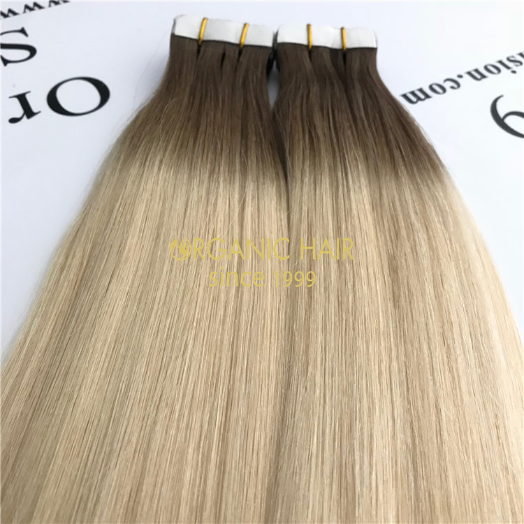 Wholesale seamless tape in human hair weft extensions V08