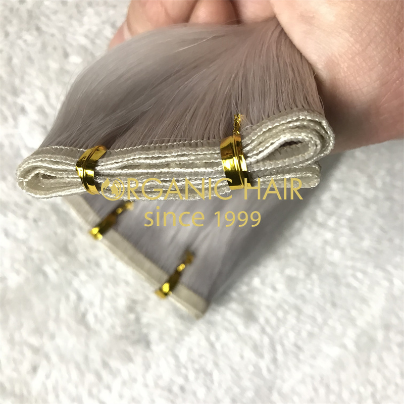 Best silver durable seamless remy human hair extensions supply V101