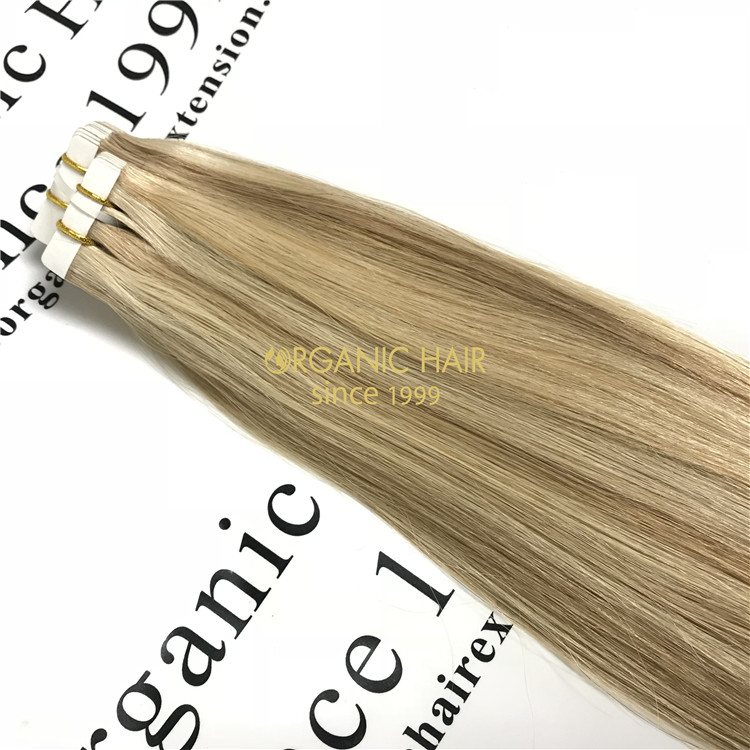 Remy human hair tape in weft vendor V55