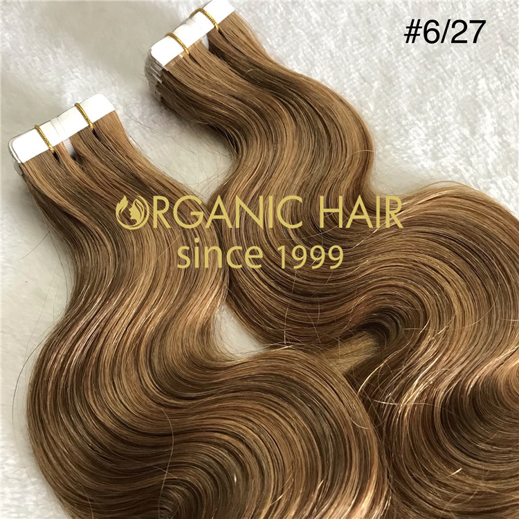 Body wave dark brown tape in hair extensions  RB65