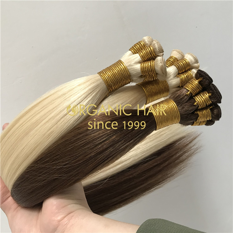 Wholesale human hand tied wefts on sale X297