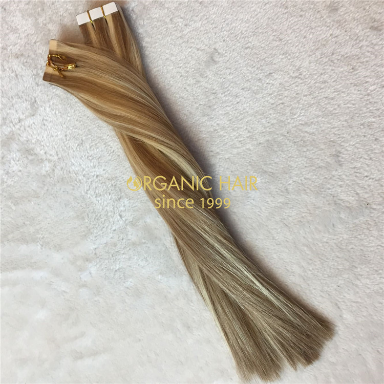 Wholesale human tape in hair and customized color X289