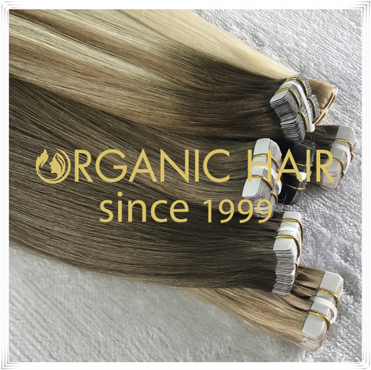 Beautiful custom color tape in hair extension C033