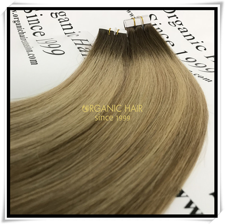 Most popular balayage color tape in hair extension C024