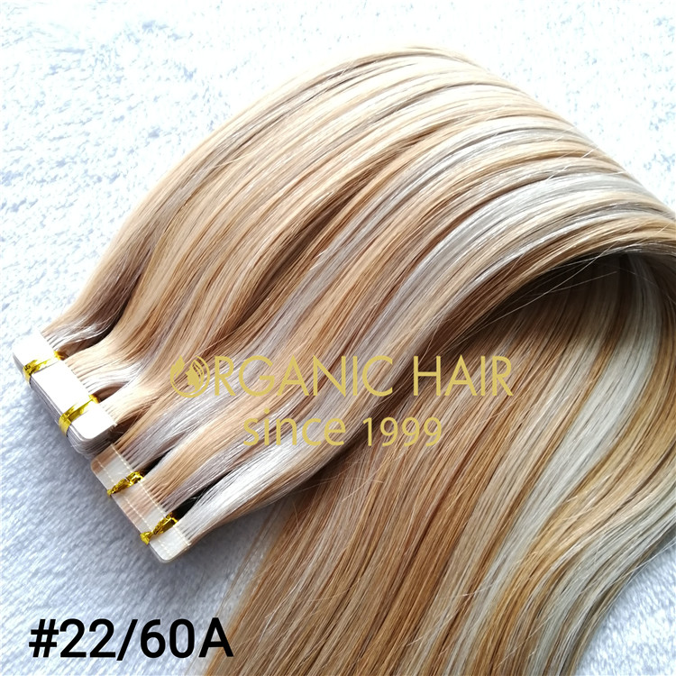 Top quality tape in hair extensions with line rb44