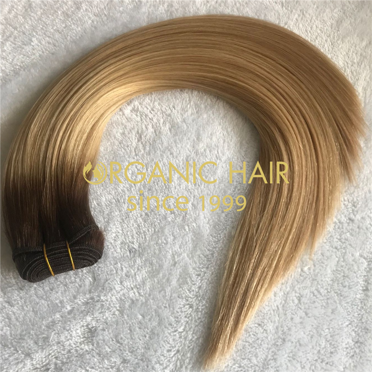 Wholesale best machine weft hair extensions V23