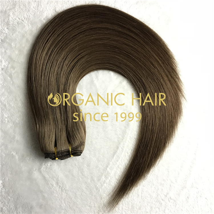 Wholesale durable silky soft machine weft hair extensions V22