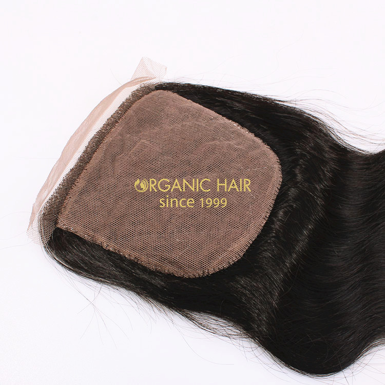 Unprocessed one piece hair extensions silk base closure