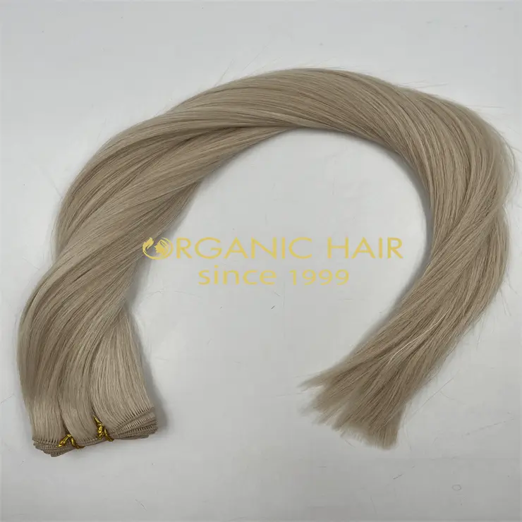 Organic professional hand tied weft exetsnions H28