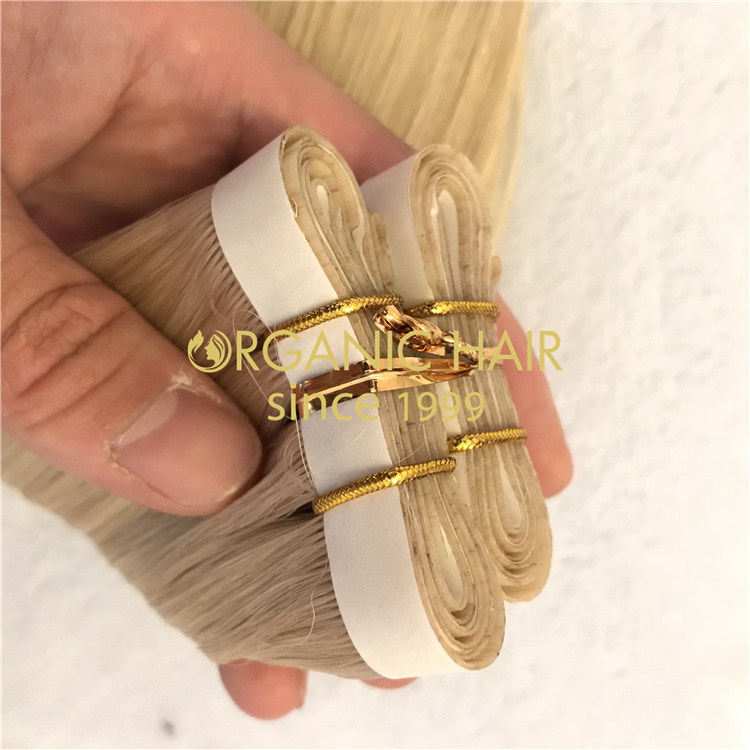 Best remy human PU skin weft hair extension vendor V48