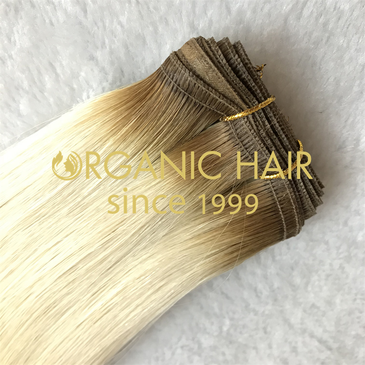 Wholesale best seamless flat weft hair extensions V134