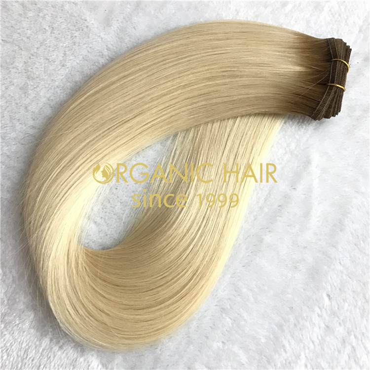 Wholesale seamless remy huamn flat weft hair V68