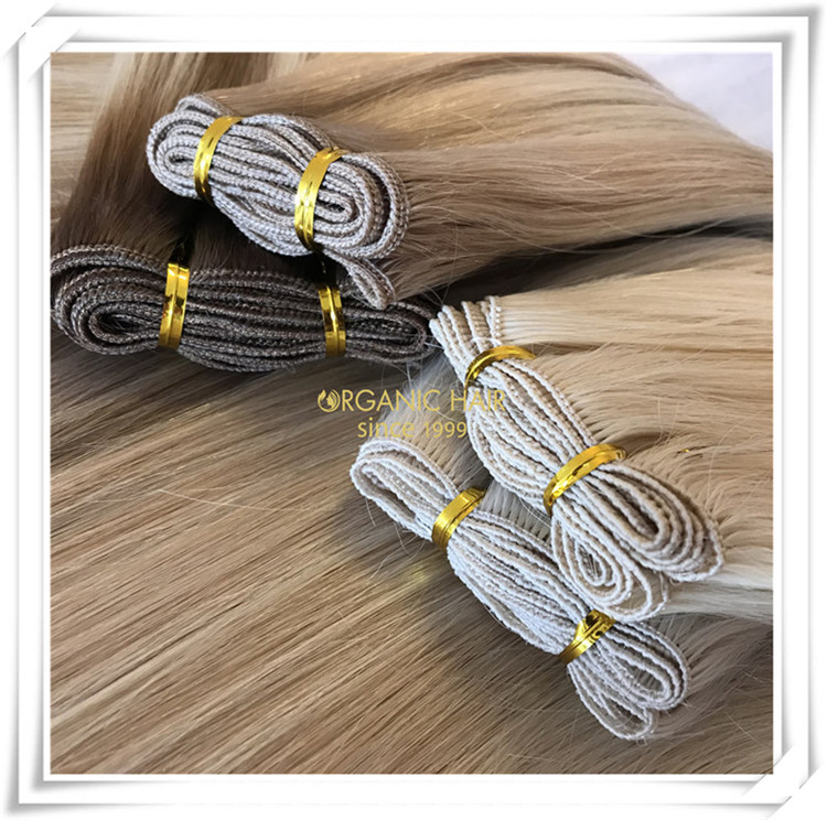 Wholesale natural beaded wefts C074