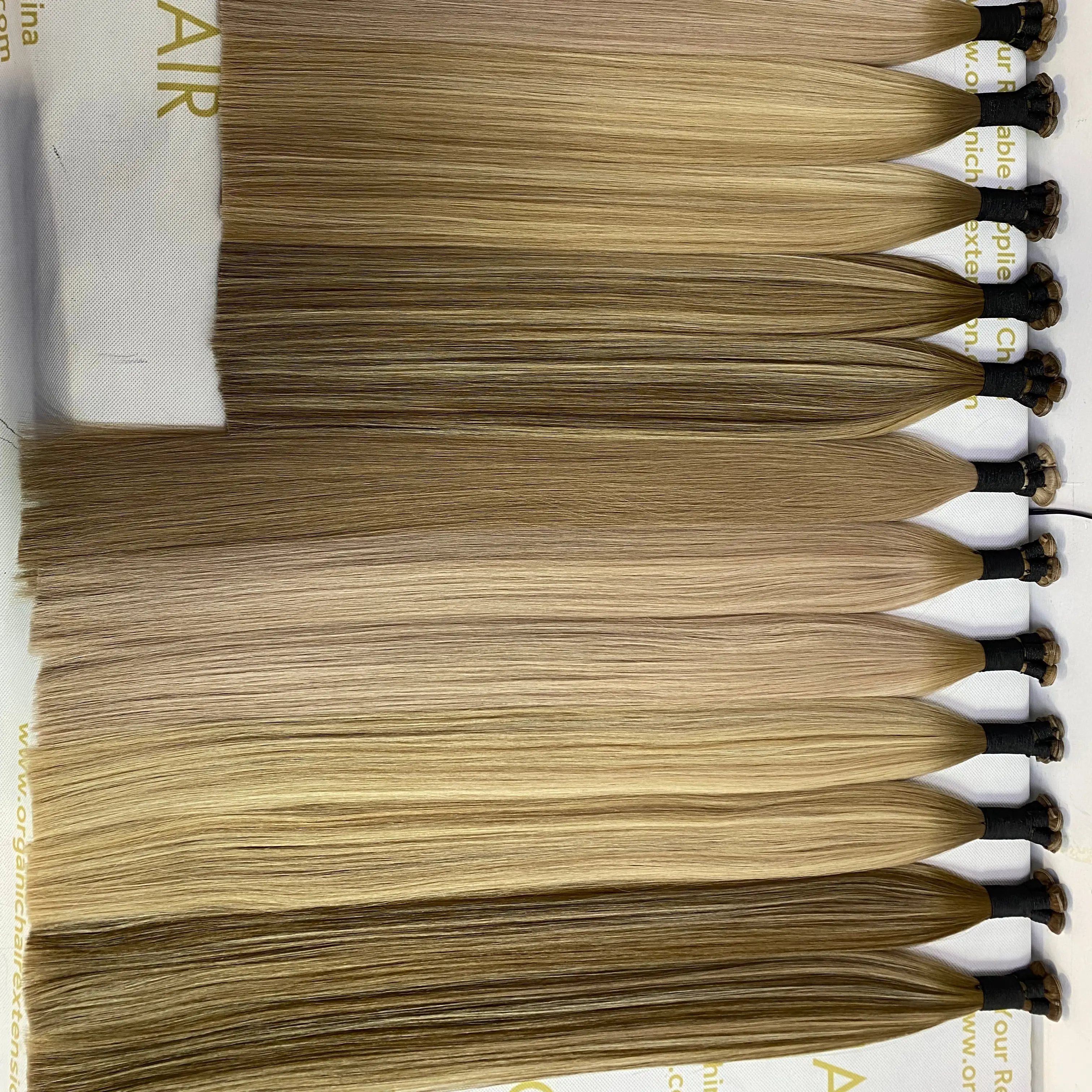 Wholesale cuticle intact remy genius weft hair extensions from China r136