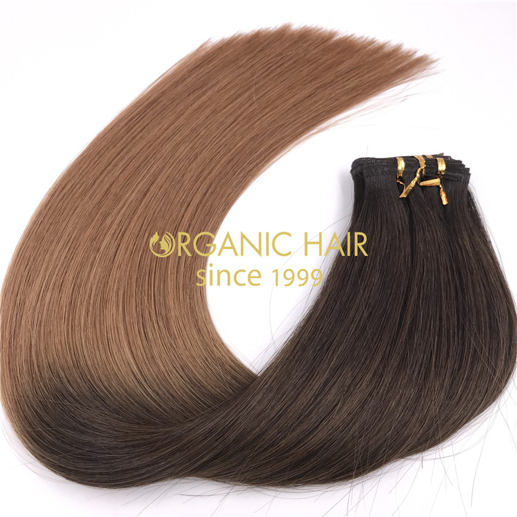 Wholesale human full cuticle flat wefts hair extensions X338