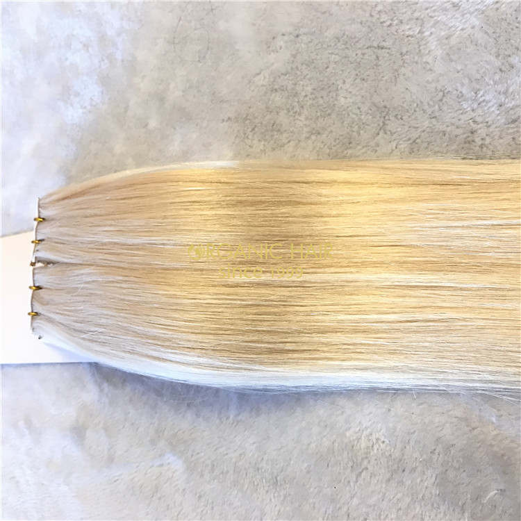 Hot sale human blonde color invisible tape in hair X308