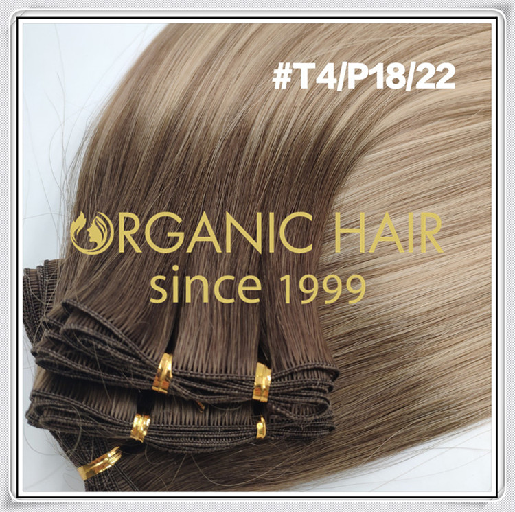 Custom color #T4/P18/22 wholesale hand tied hair C088