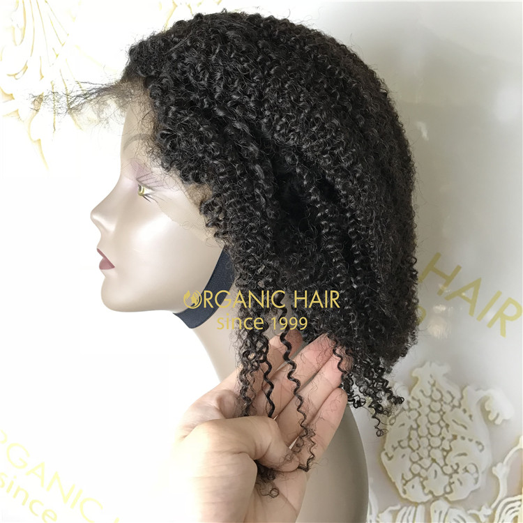 Discount natural full lace wigs Afro curly X90